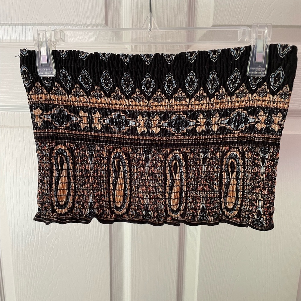 Smocked pattern tube top